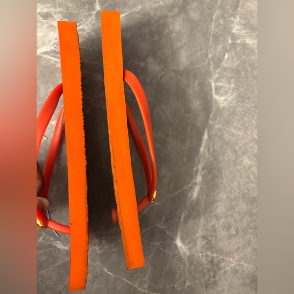 Tory Burch orange and navy sandals sz 9 - Picture 7 of 7